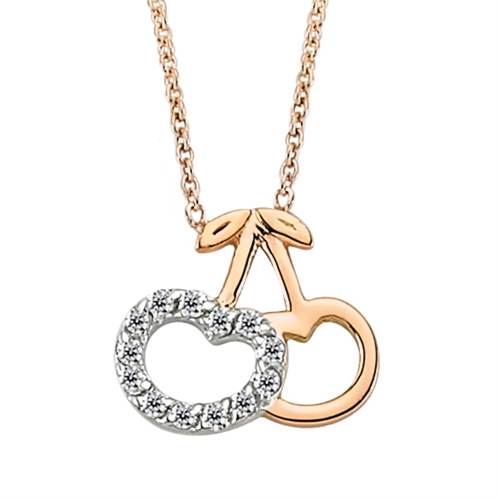 Goldstore-0.06 ct. Pırlanta Kiraz Kolye