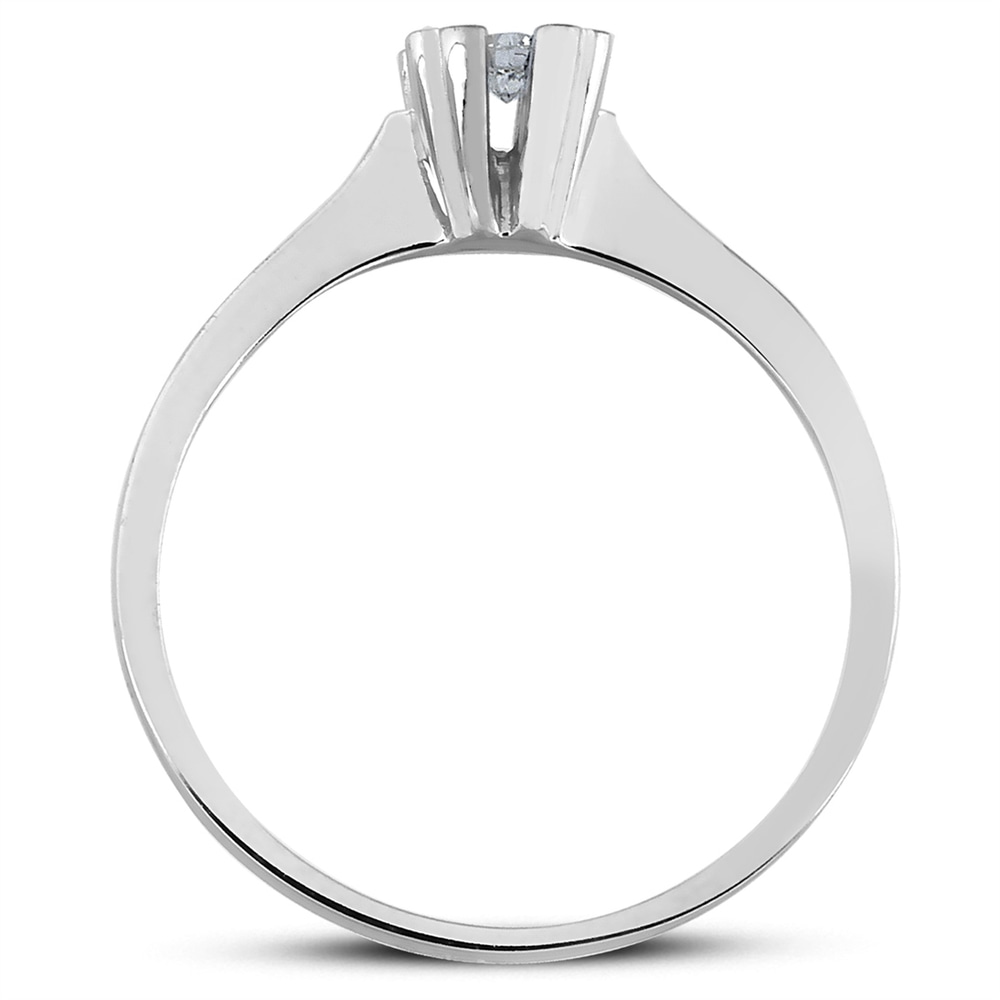 Goldstore-0.07 ct. Pırlanta Kalp Tektaş Yüzük