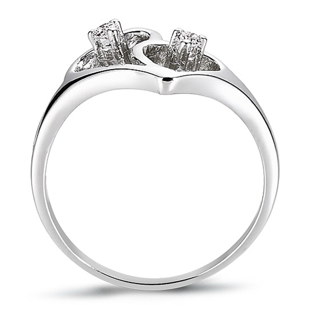 Goldstore-0.08 ct. Pırlanta Kalp Yüzük
