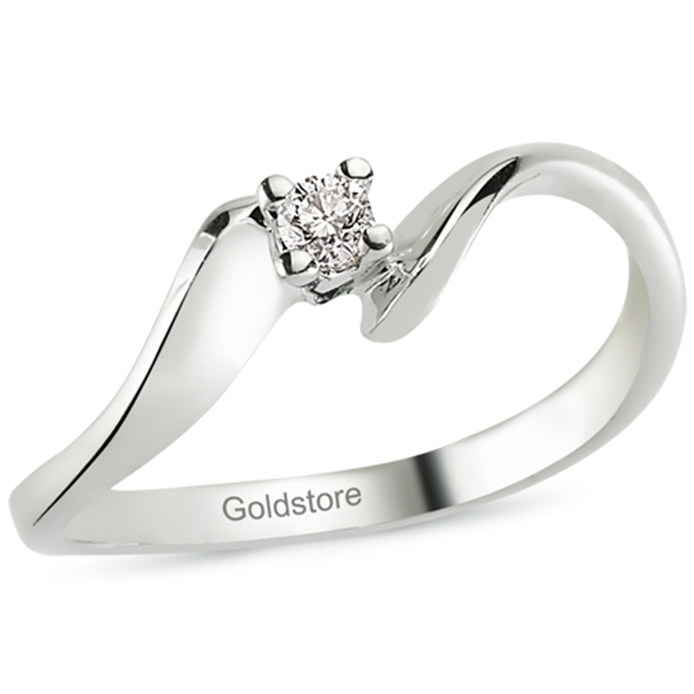 Goldstore-0.08 ct. Pırlanta Tektaş Yüzük