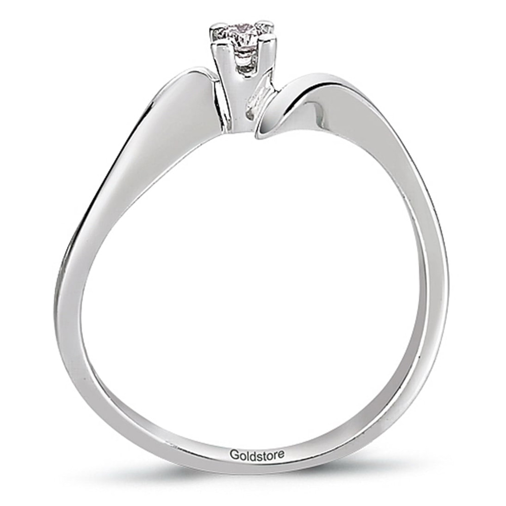 Goldstore-0.08 ct. Pırlanta Tektaş Yüzük