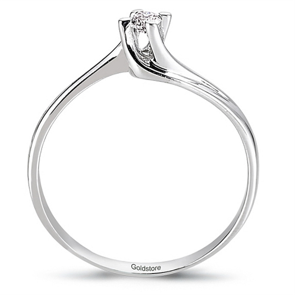 Goldstore-0.1 ct. Pırlanta Tektaş Yüzük
