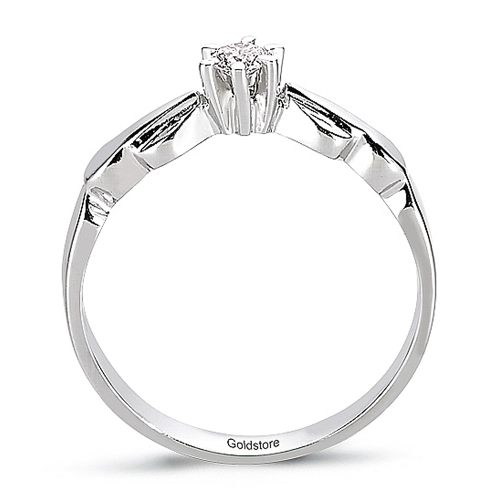 Goldstore-0.1 ct. Pırlanta Tektaş Yüzük