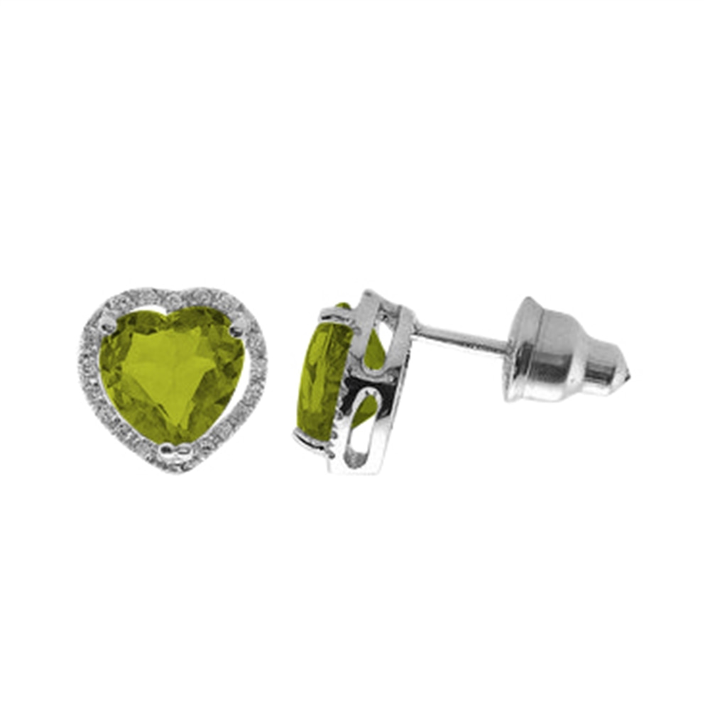 Goldstore-0.11 ct. Pırlanta Kalp Küpe