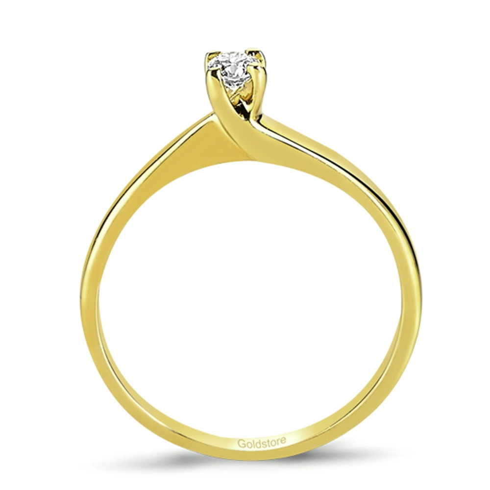 Goldstore-0.11 ct. Pırlanta Tektaş Yüzük