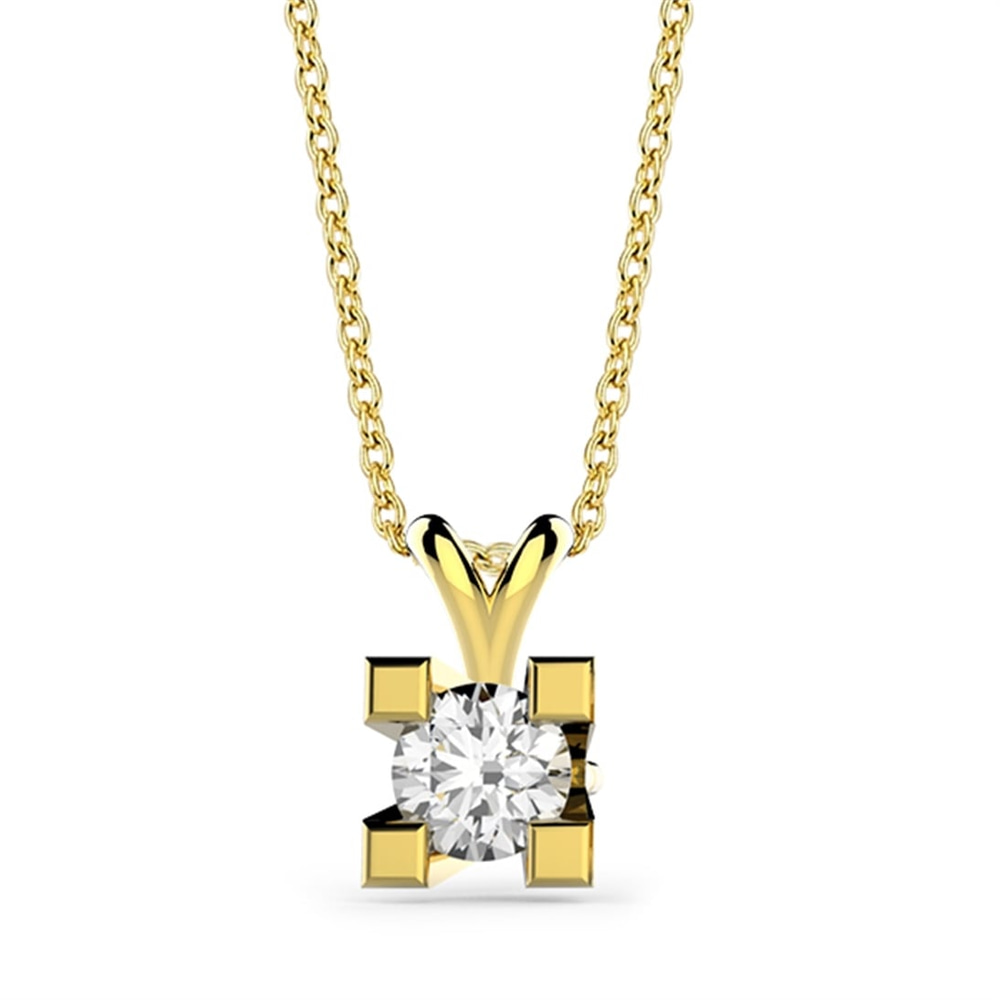 Goldstore-0.15 ct. Pırlanta Tektaş Kolye