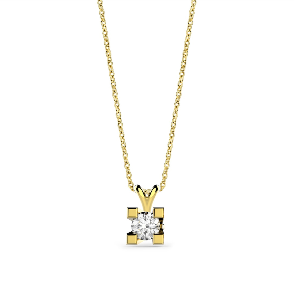 Goldstore-0.15 ct. Pırlanta Tektaş Kolye