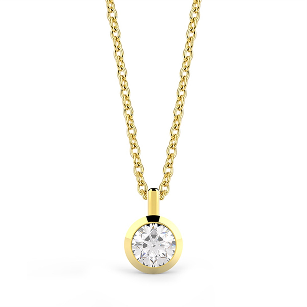 Goldstore-0.15 ct. Pırlanta Tektaş Kolye