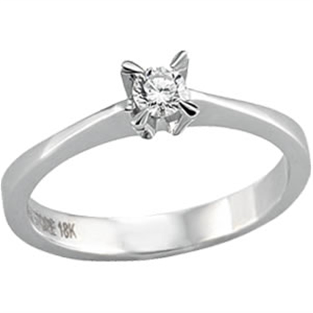 Goldstore-0.16 ct. Pırlanta Klasik Tektaş Yüzük