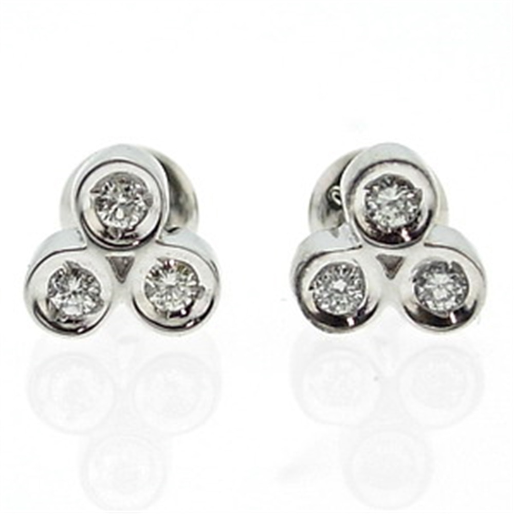 Goldstore-0.16 ct. Pırlanta Tria Küpe