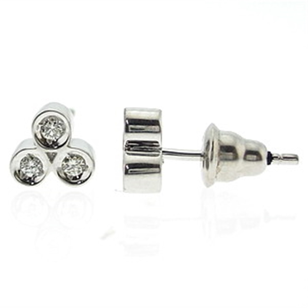 Goldstore-0.16 ct. Pırlanta Tria Küpe