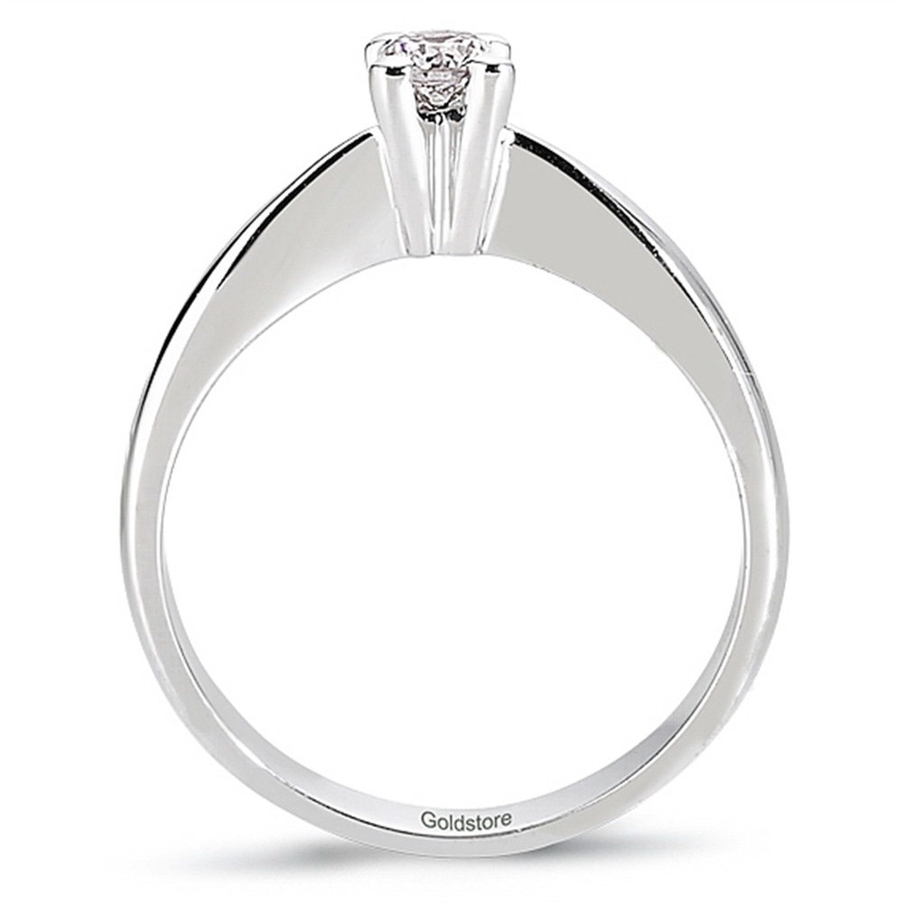Goldstore-0.17 ct. Pırlanta Klasik Tektaş Yüzük