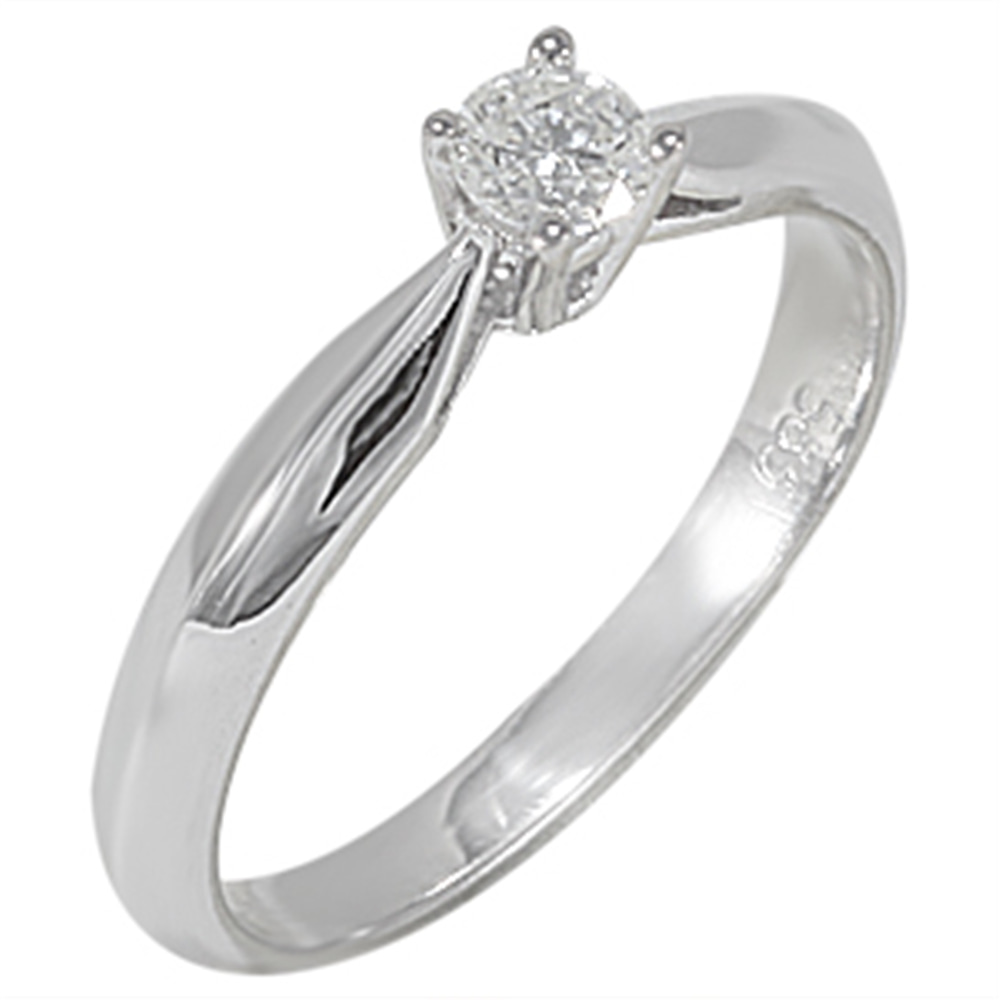 Goldstore-0.18 ct. Pırlanta Klasik Tektaş Yüzük