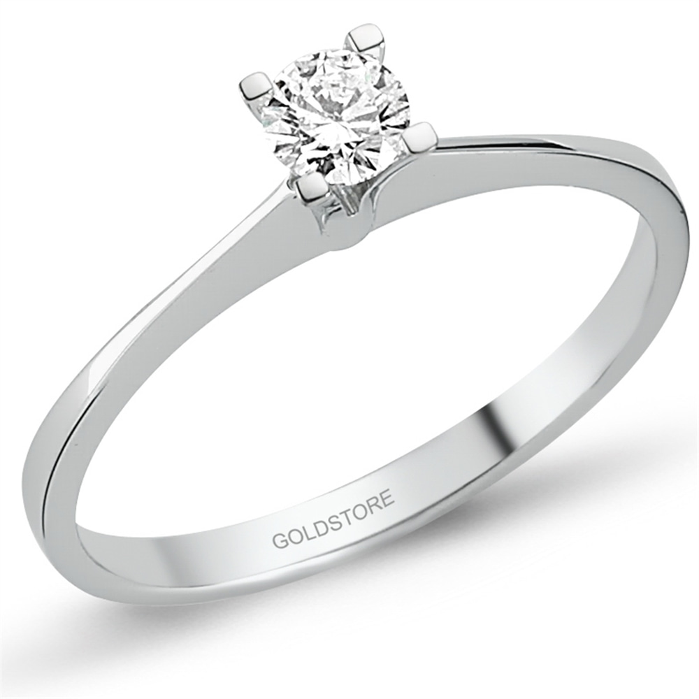 Goldstore-0.18 ct. Pırlanta Tektaş Yüzük