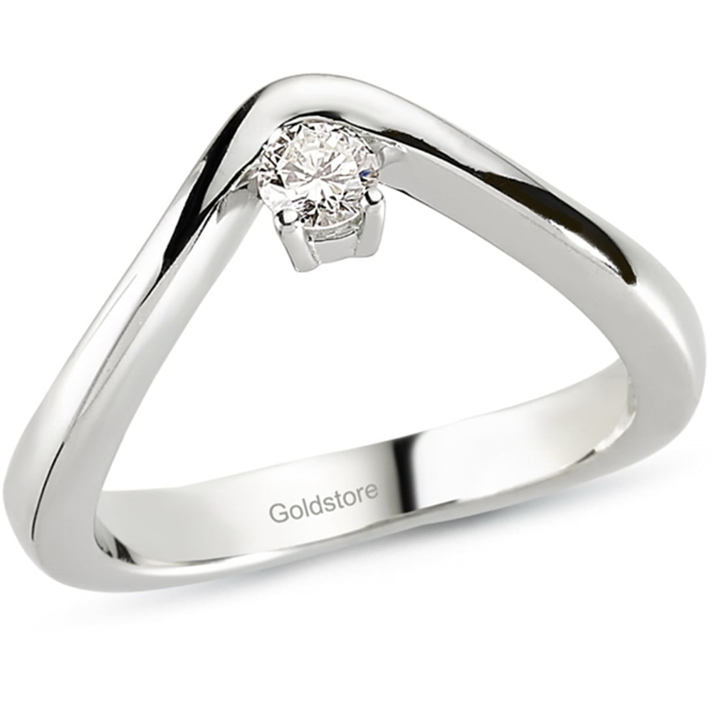 Goldstore-0.18 ct. Pırlanta Tektaş Yüzük