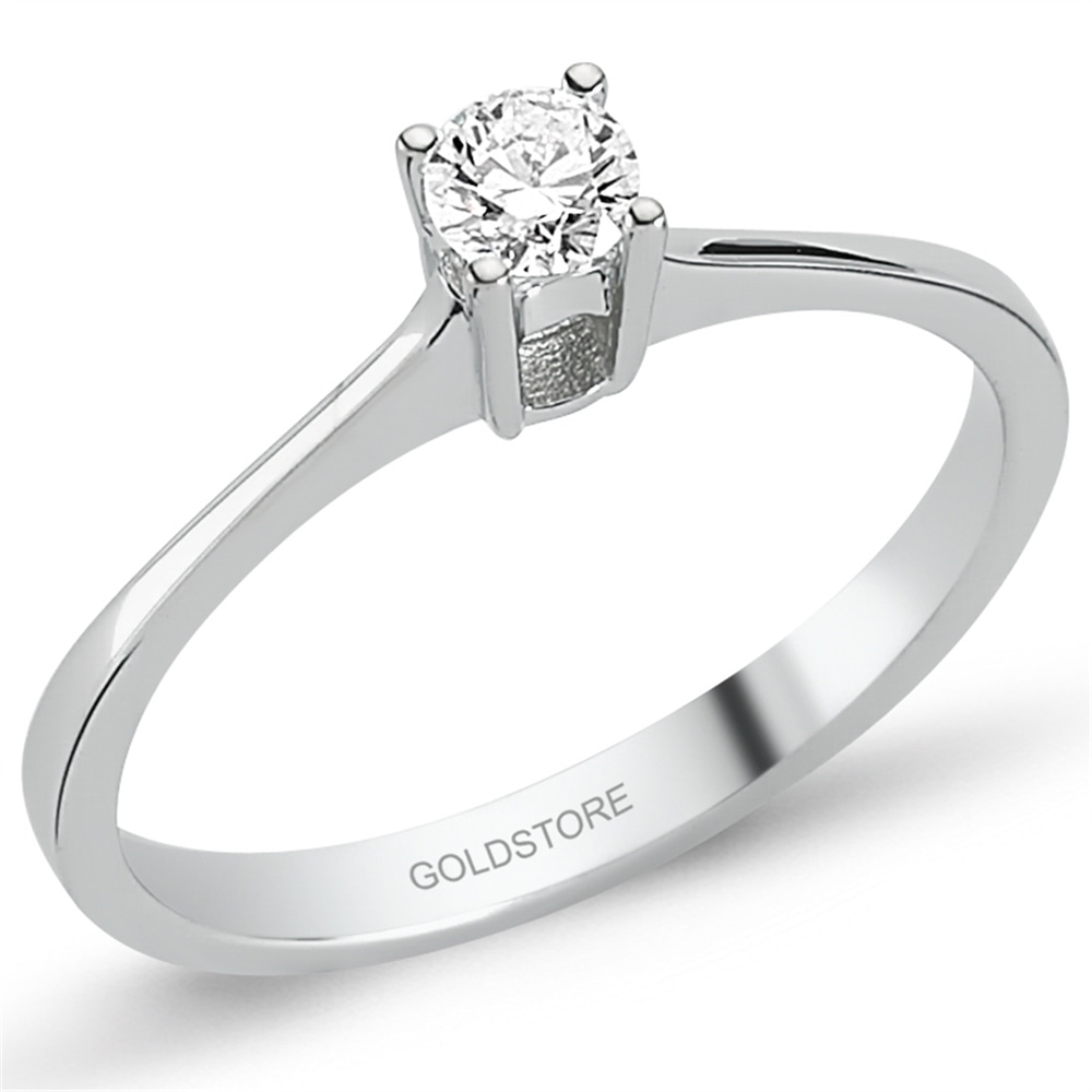 Goldstore-0.18 ct. Pırlanta Tektaş Yüzük