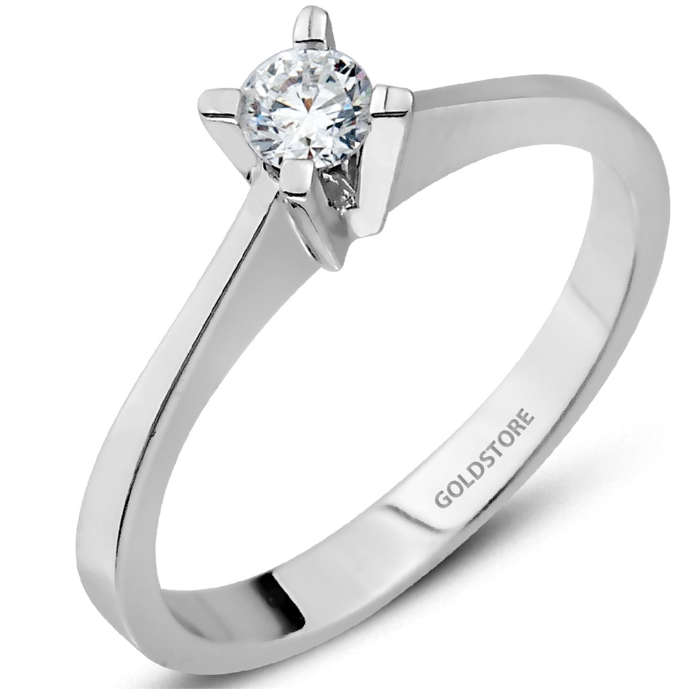 Goldstore-0.2 ct. Pırlanta Tektaş Yüzük
