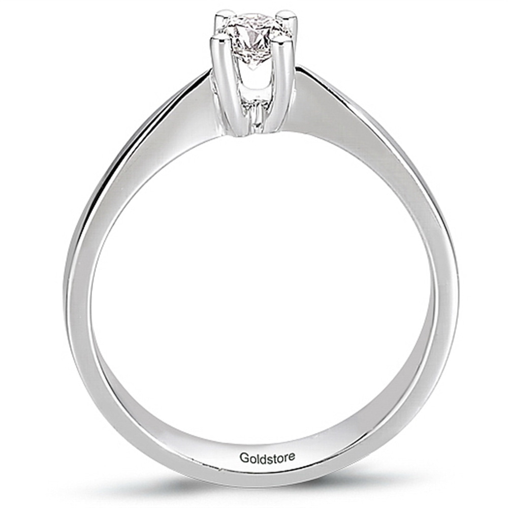 Goldstore-0.21 ct. Pırlanta Klasik Tektaş Yüzük