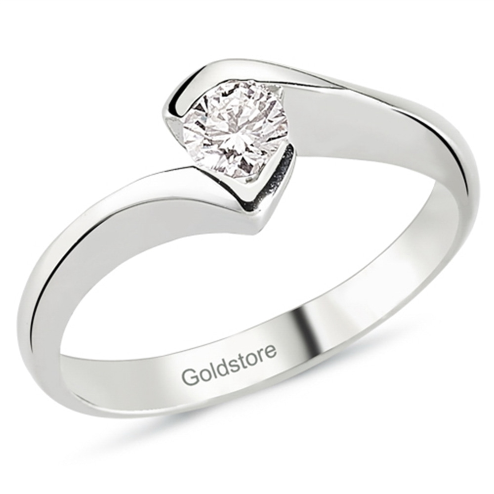 Goldstore-0.22 ct. Pırlanta Tektaş Yüzük