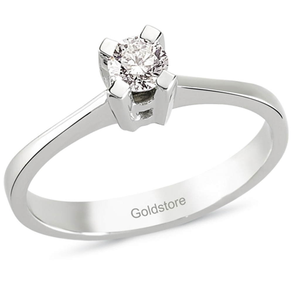 Goldstore-0.25 ct. Pırlanta Klasik Tektaş Yüzük