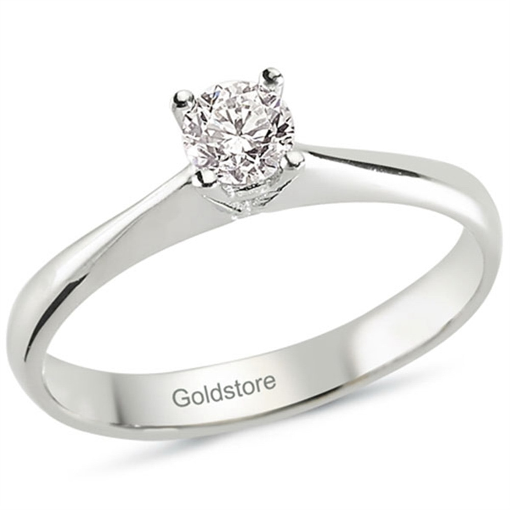 Goldstore-0.26 ct. Pırlanta Klasik Tektaş Yüzük