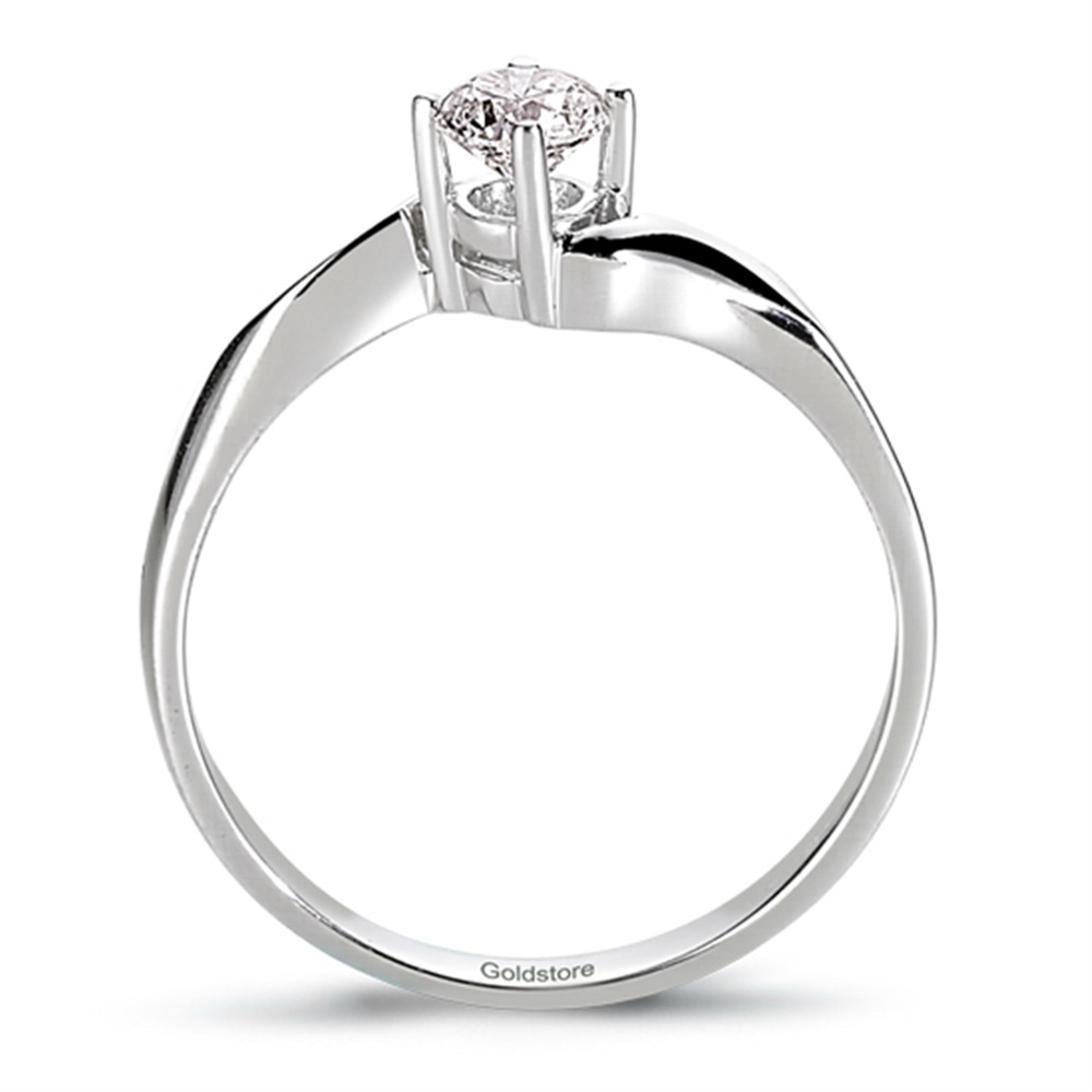 Goldstore-0.29 ct. Pırlanta S Kollu Tektaş Yüzük