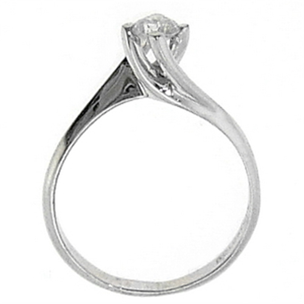 Goldstore-0.29 ct. Pırlanta S Kollu Tektaş Yüzük