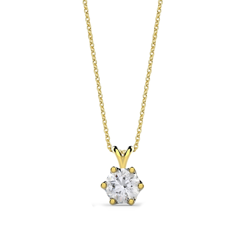 Goldstore-0.3 ct. Pırlanta Tektaş Kolye