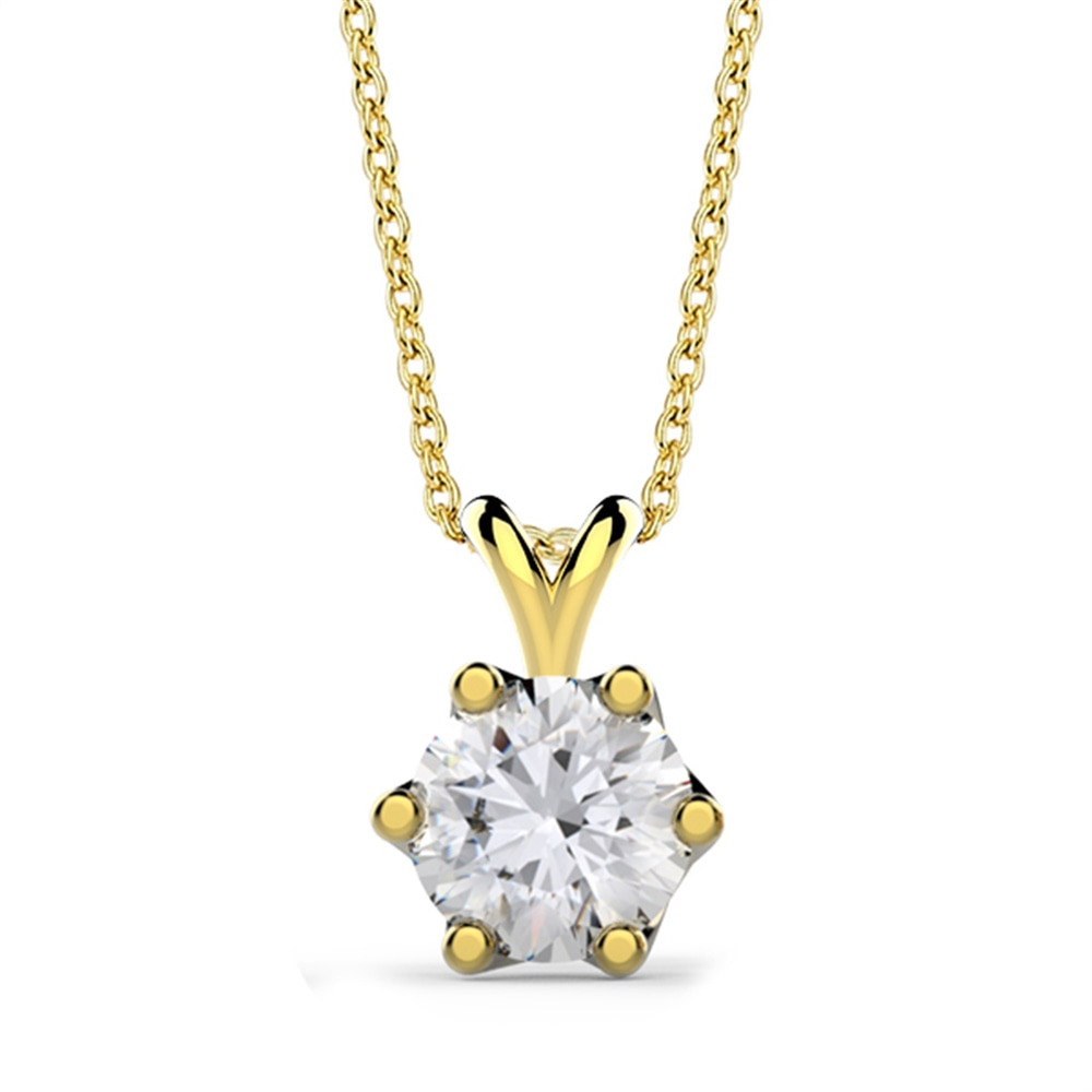 Goldstore-0.3 ct. Pırlanta Tektaş Kolye