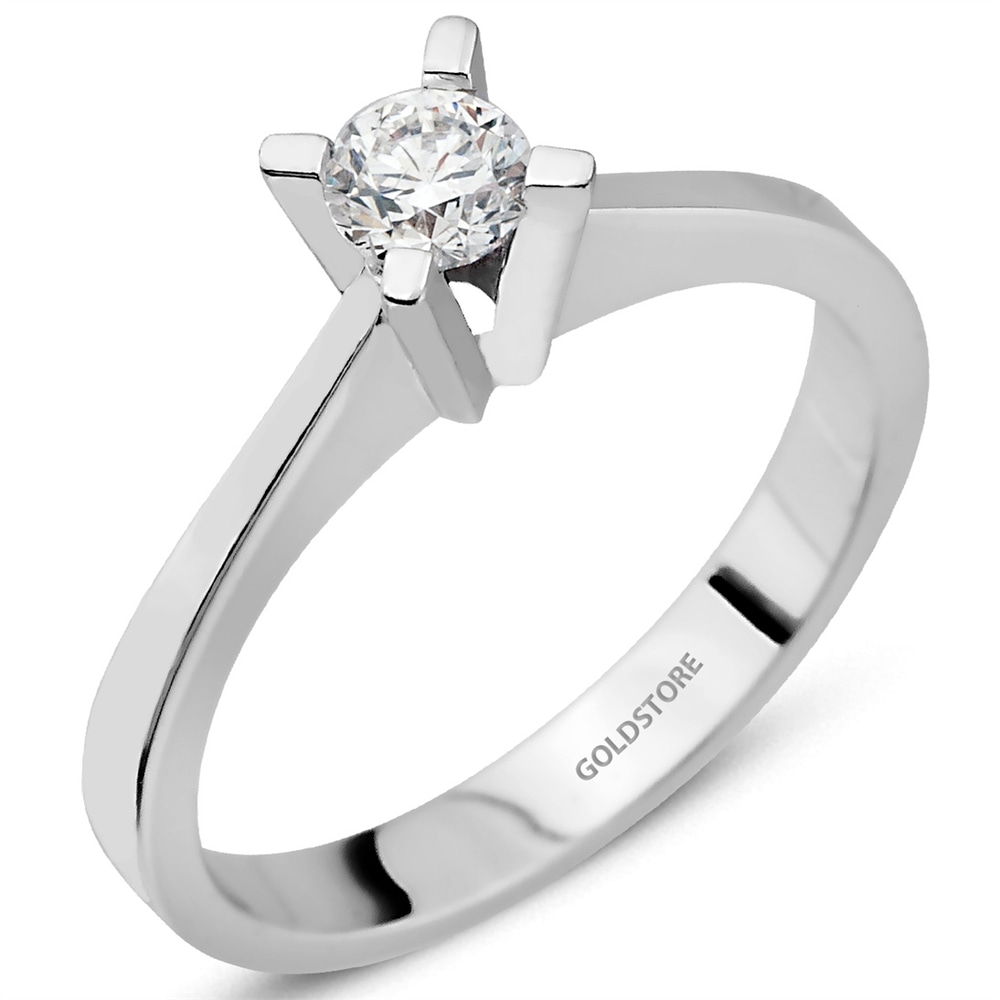 Goldstore-0.3 ct. Pırlanta Tektaş Yüzük