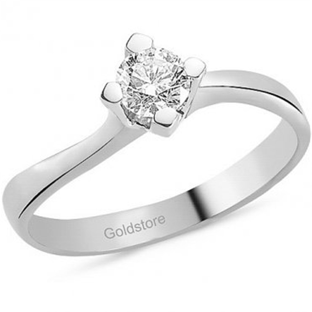 Goldstore-0.3 ct. Pırlanta Tektaş Yüzük