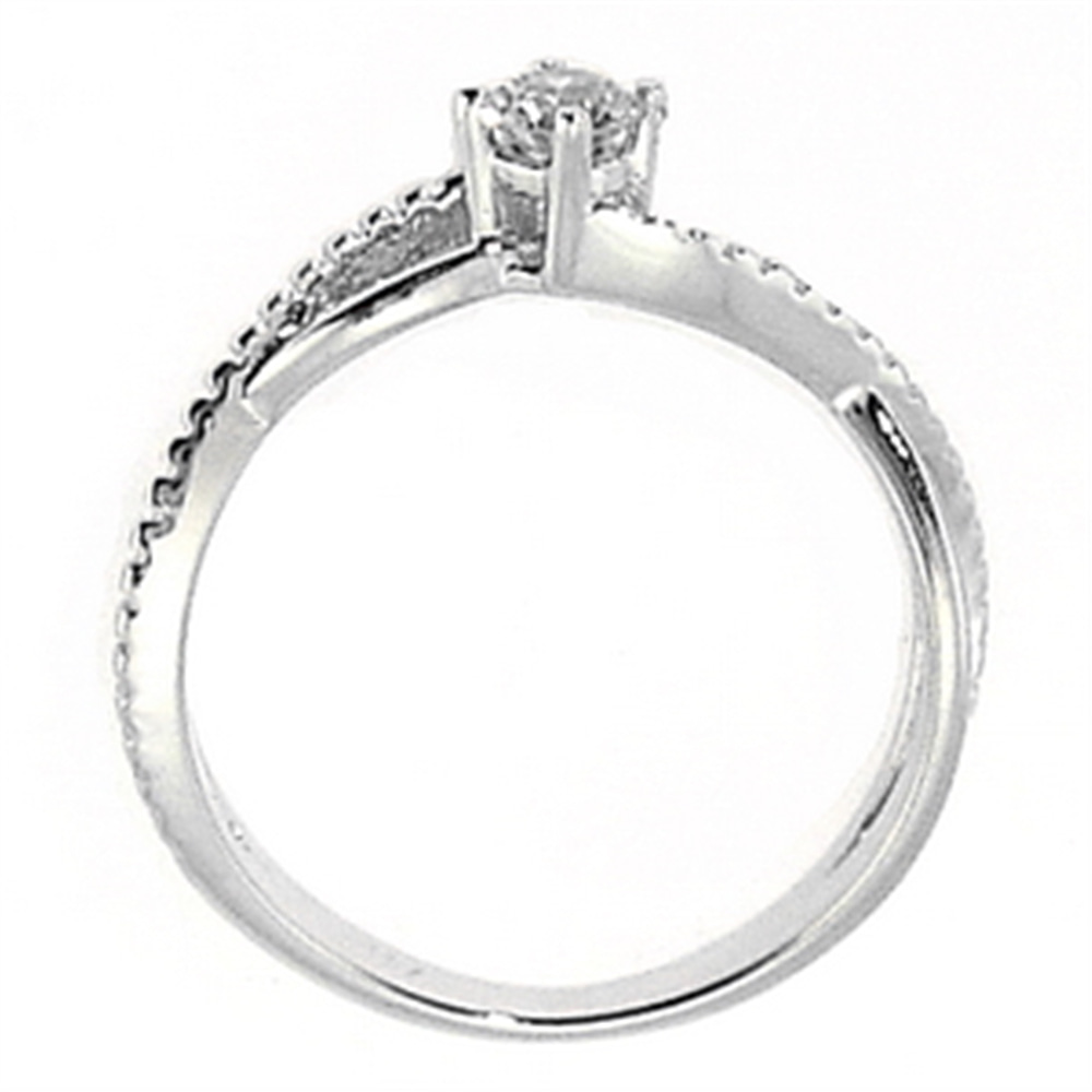 Goldstore-0.31 ct. Pırlanta S Kollu Tektaş Yüzük