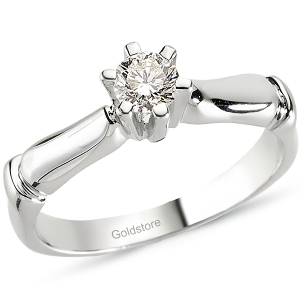 Goldstore-0.34 ct. Pırlanta Tektaş Yüzük