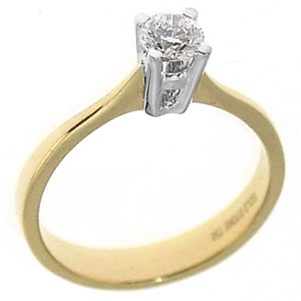 Goldstore-0.35 ct. Pırlanta Klasik Tektaş Yüzük