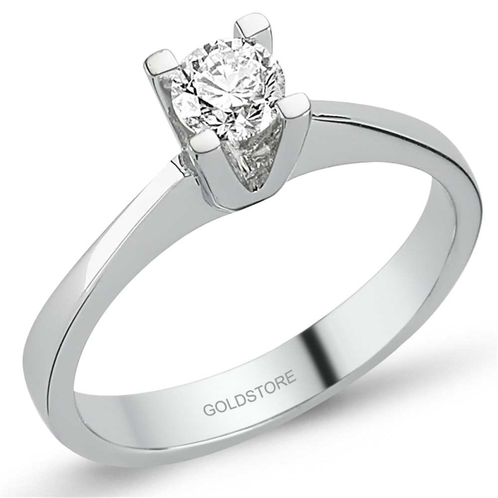 Goldstore-0.36 ct. Pırlanta Tektaş Yüzük