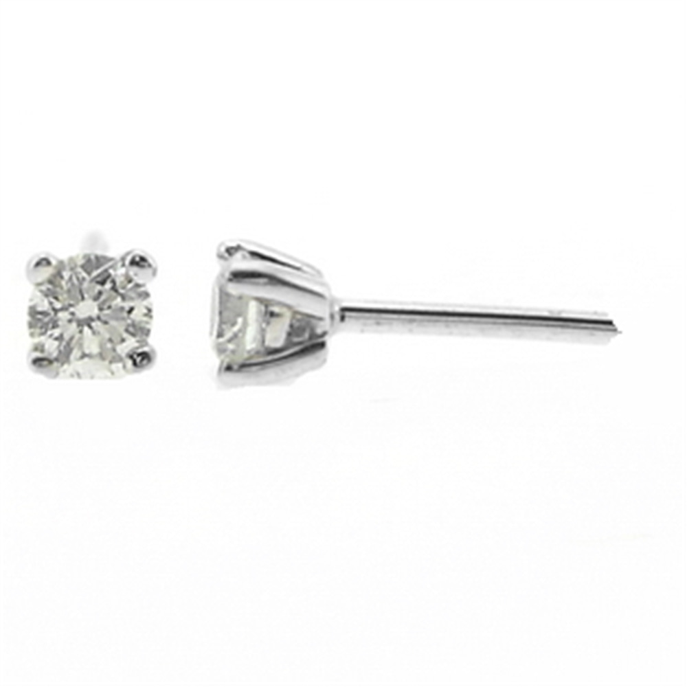 Goldstore-0.38 ct. Pırlanta Klasik Tektaş Küpe