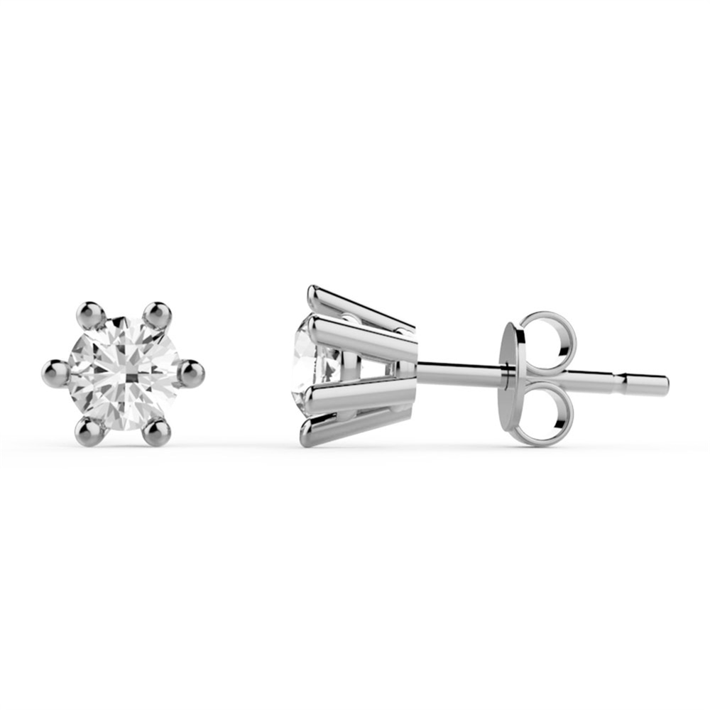 Goldstore-0.38 ct. Pırlanta Tektaş Küpe