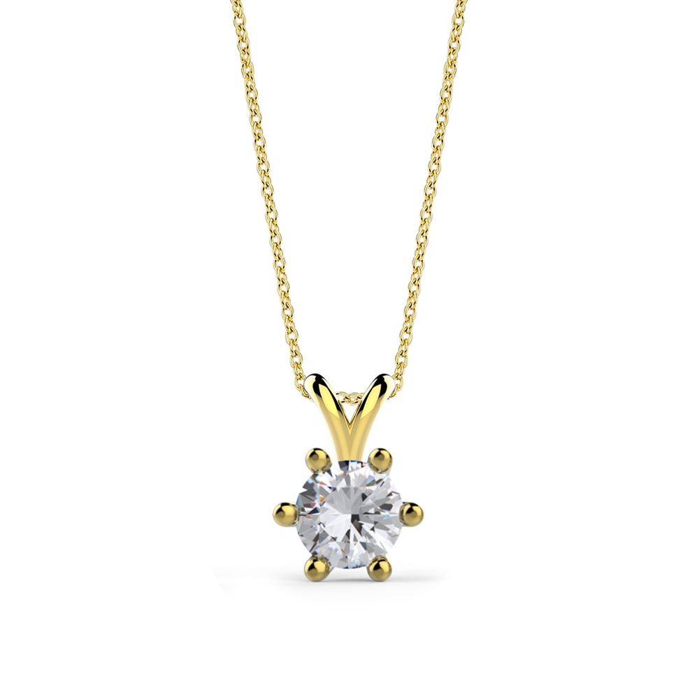 Goldstore-0.4 ct. Pırlanta Tektaş Kolye