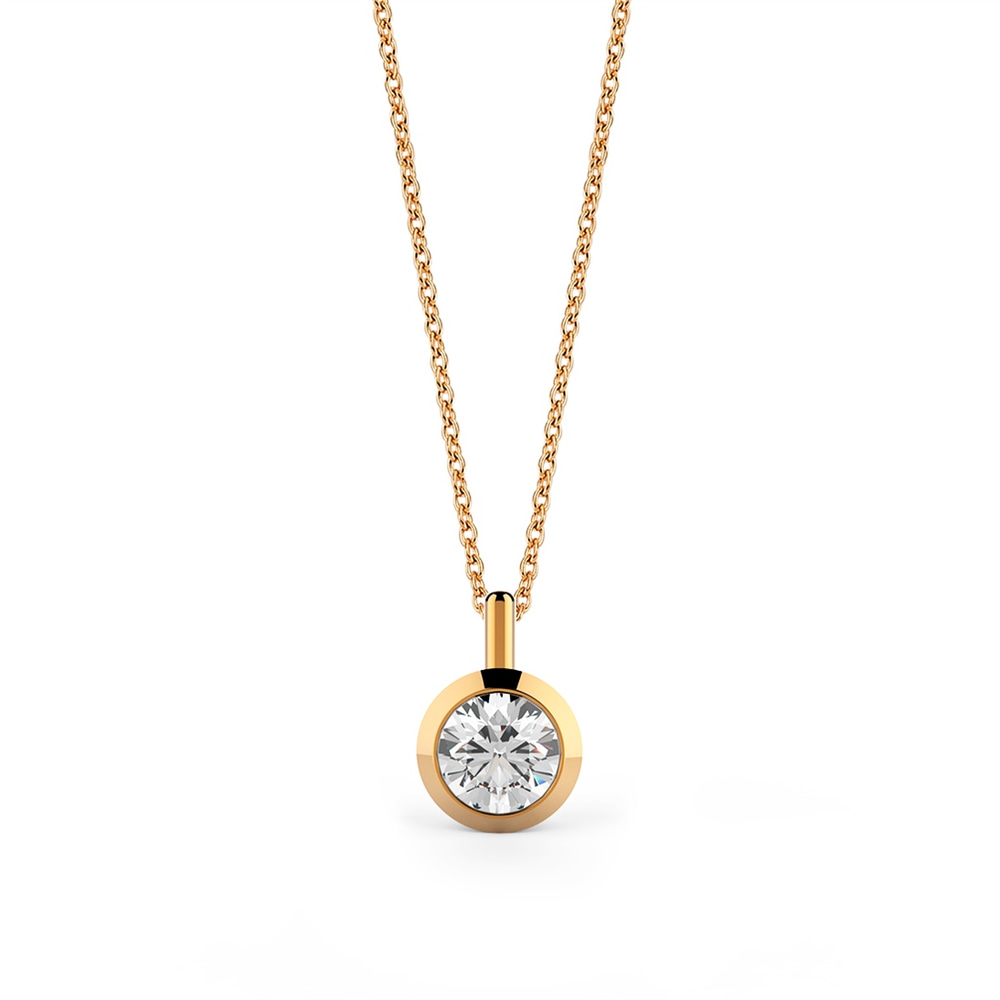 Goldstore-0.4 ct. Pırlanta Tektaş Kolye