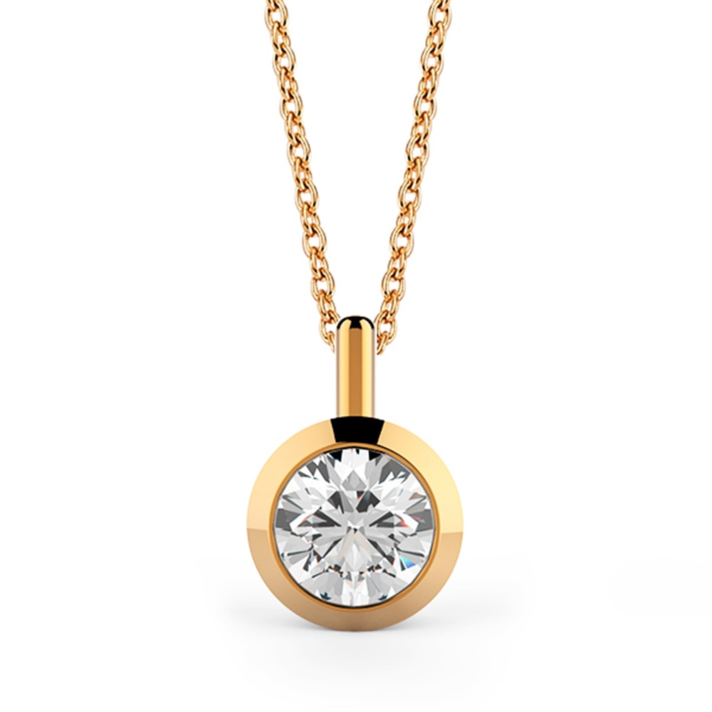 Goldstore-0.4 ct. Pırlanta Tektaş Kolye