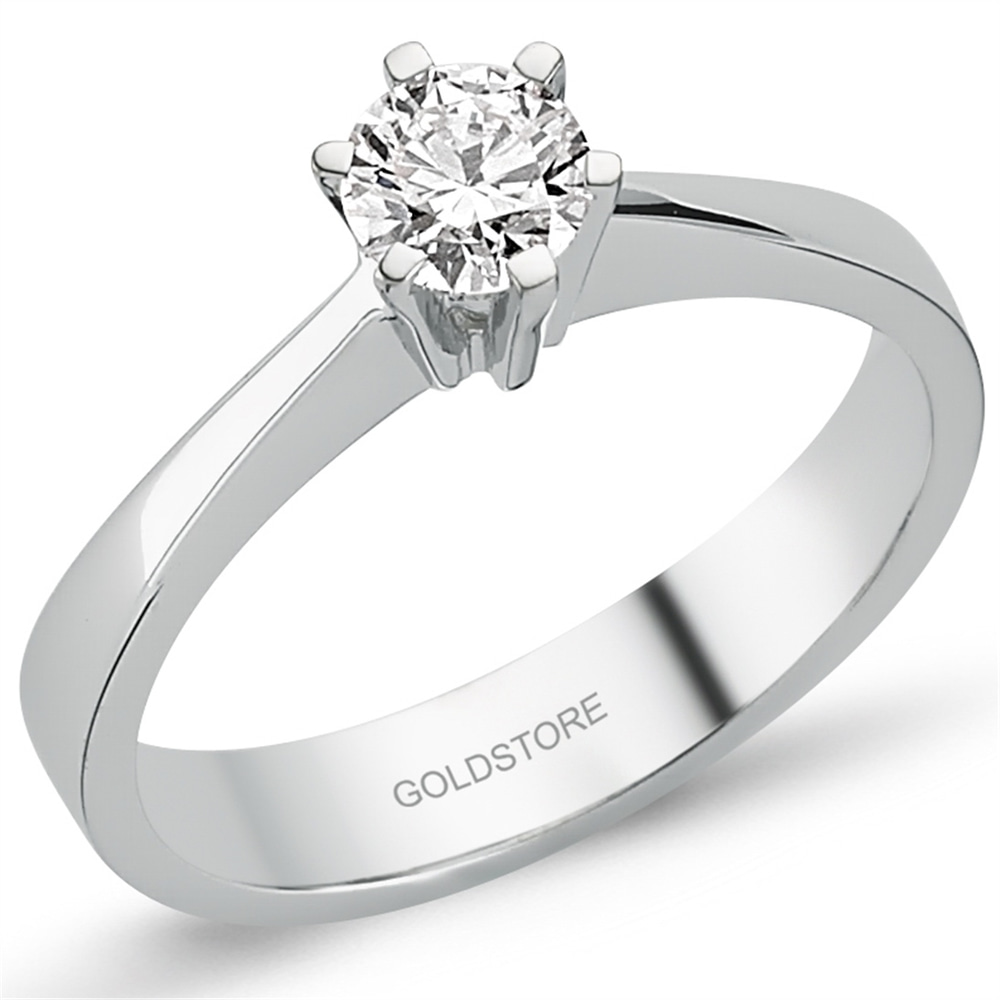 Goldstore-0.43 ct. Pırlanta Tektaş Yüzük