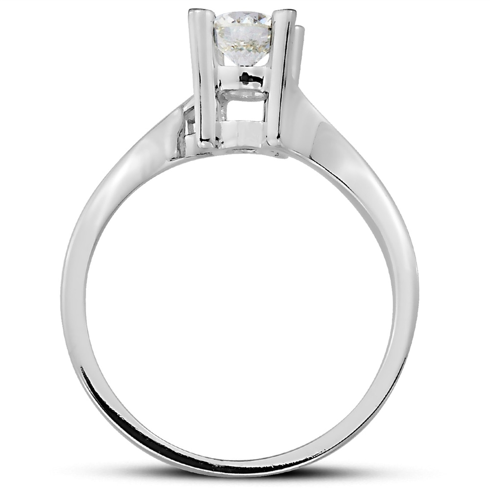 Goldstore-0.5 ct. Pırlanta S Kollu Tektaş Yüzük