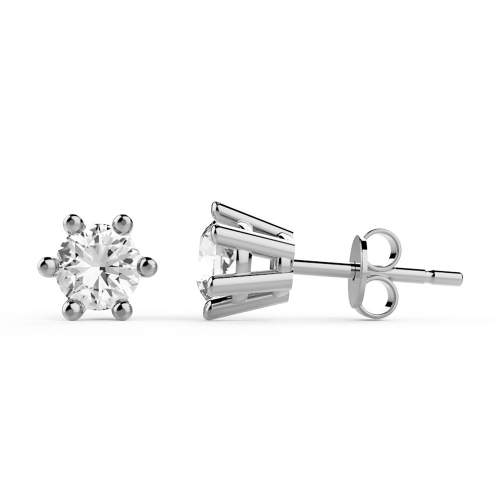 Goldstore-0.5 ct. Pırlanta Tektaş Küpe