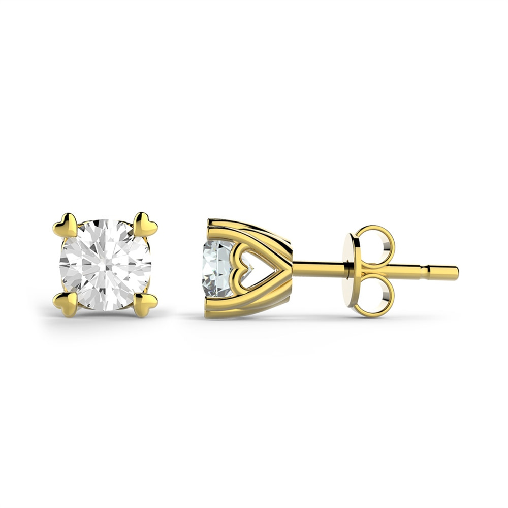 Goldstore-0.5 ct. Pırlanta Tektaş Küpe