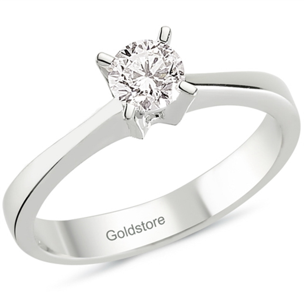 Goldstore-0.5 ct. Pırlanta Tektaş Yüzük