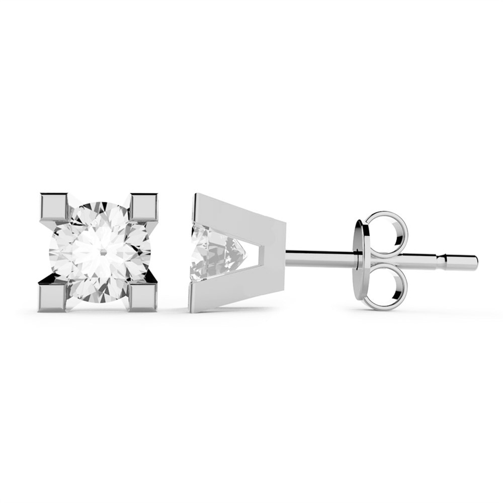 Goldstore-0.6 ct. Pırlanta Tektaş Küpe