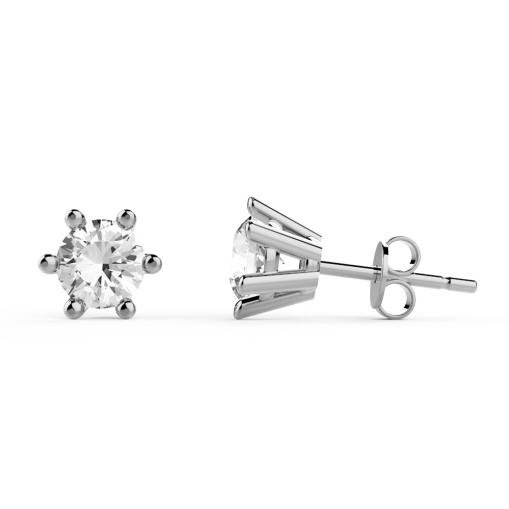 Goldstore-0.6 ct. Pırlanta Tektaş Küpe