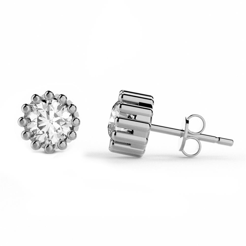 Goldstore-0.6 ct. Pırlanta Tektaş Küpe