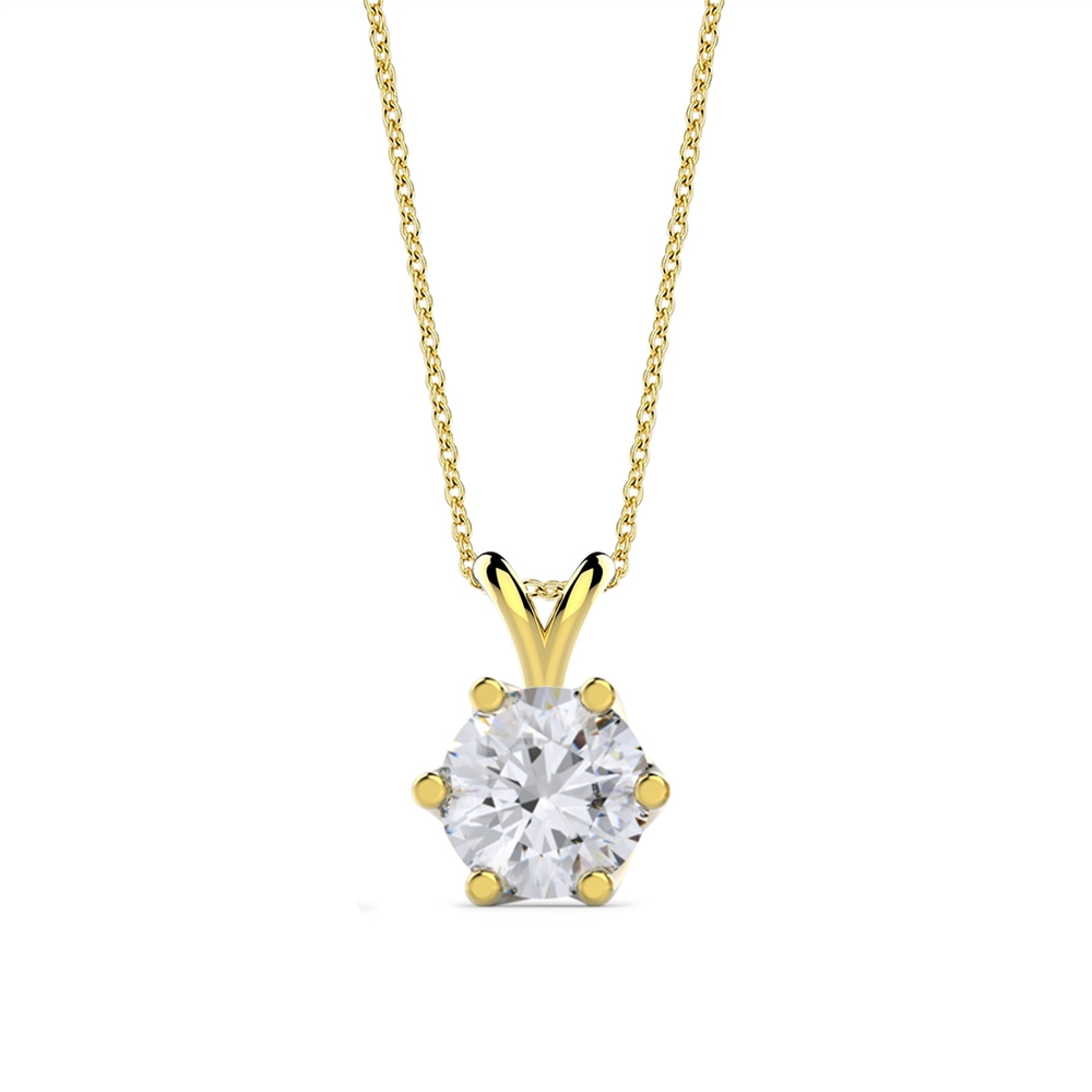Goldstore-0.7 ct. Pırlanta Tektaş Kolye