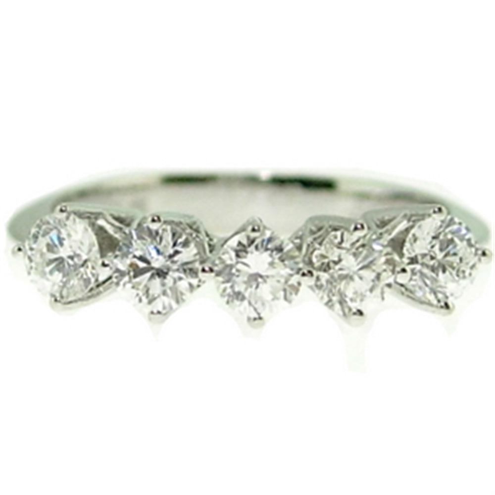 Goldstore-0.93 ct. Pırlanta 5 Taş Yüzük